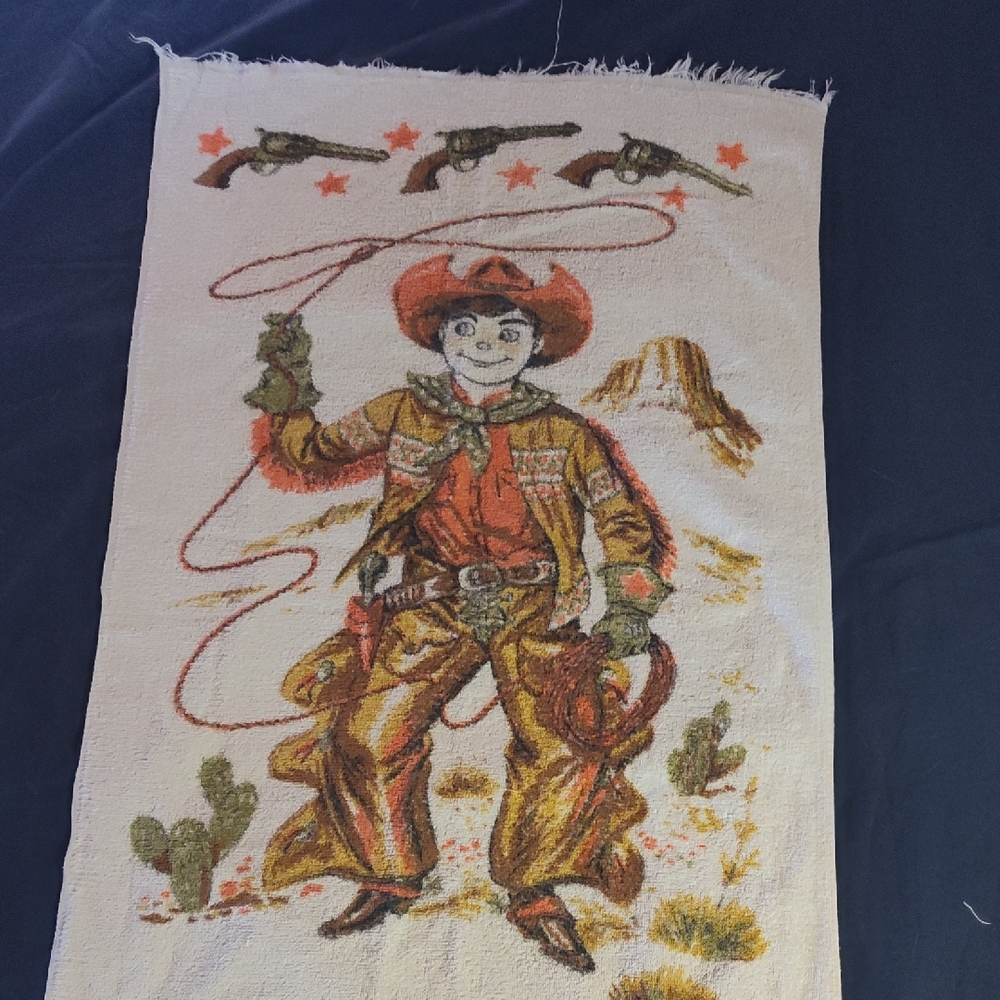 Vintage Cowboy Bath Towel